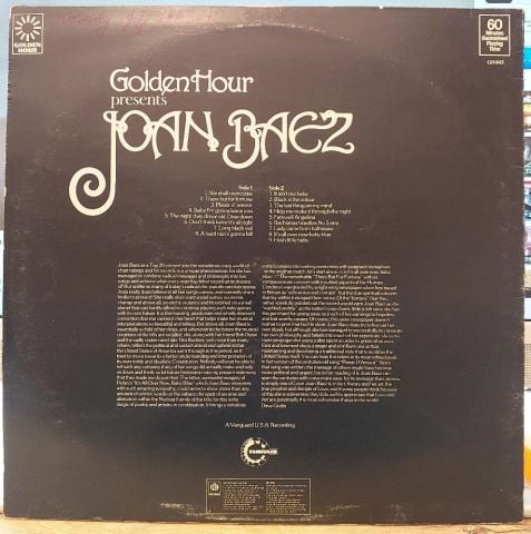 Joan Baez – Golden Hour Presents Joan Baez LP PLAK