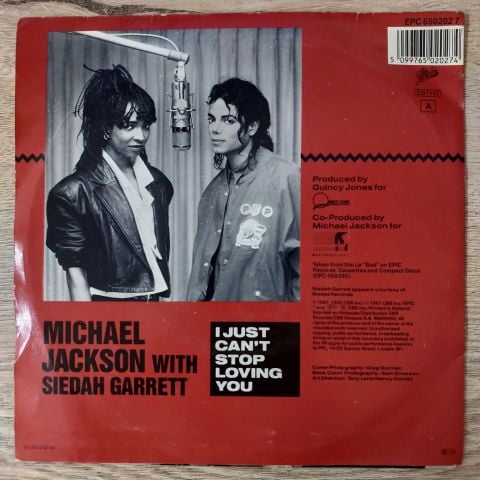 Michael Jackson – I Just Can't Stop Loving You 45LİK PLAK