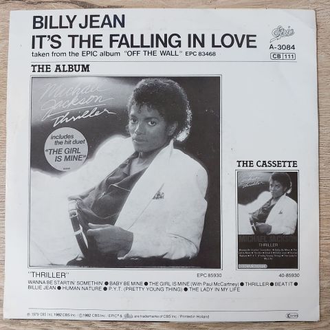 Michael Jackson – Billie Jean 45LİK PLAK