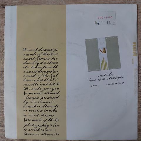 Eurythmics – Sweet Dreams (Are Made Of This) 45LİK PLAK