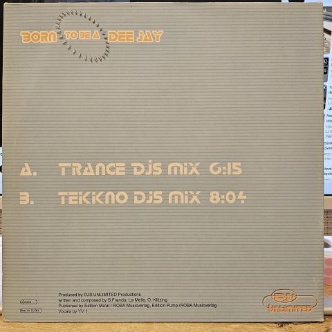 DJs Unlimited – Born To Be A DJ LP PLAK