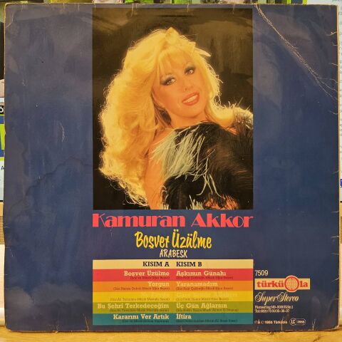 Kamuran Akkor – Boşver Üzülme / Arabesk LP PLAK