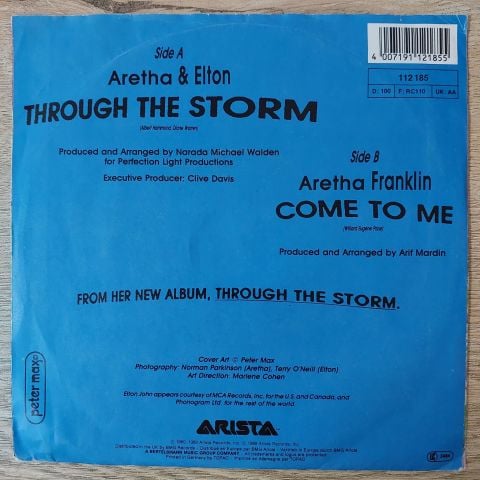 Aretha & Elton – Through The Storm 45LİK PLAK