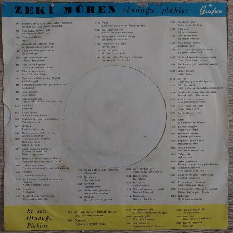 Zeki Müren – Gök Yüzünde Yalnız Gezen Yıldızlar 45LİK PLAK