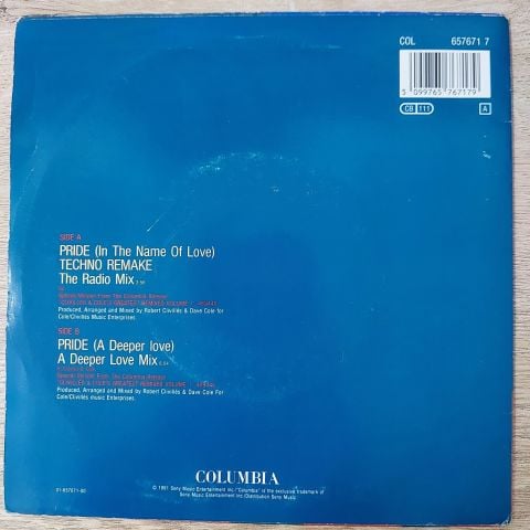 Clivillés & Cole – Pride (In The Name Of Love) 45LİK PLAK