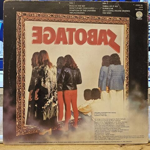 Black Sabbath – Sabotage LP PLAK