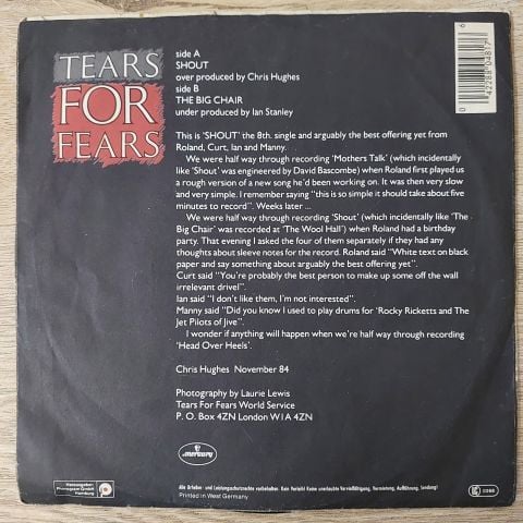 Tears For Fears – Shout 45LİK PLAK