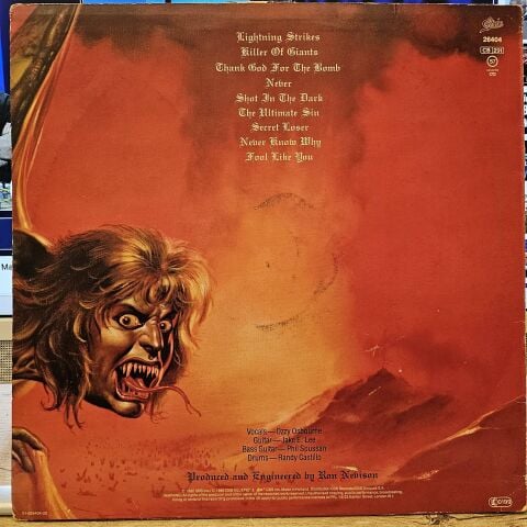 Ozzy Osbourne – The Ultimate Sin LP PLAK