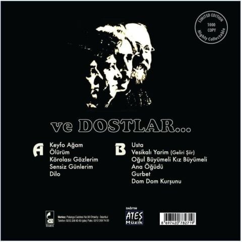 Edip Akbayram - Edip Akbayram ve Dostlar 1985 LP PLAK