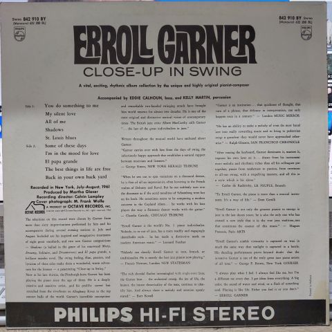 Erroll Garner – Close-up In Swing LP PLAK