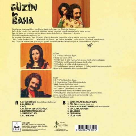 GÜZİN İLE BAHA - ATEŞ BÖCEĞİM LP PLAK