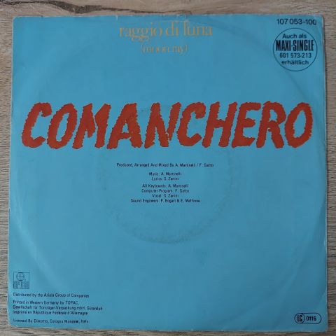 Raggio Di Luna (Moon Ray) – Comanchero 45LİK PLAK