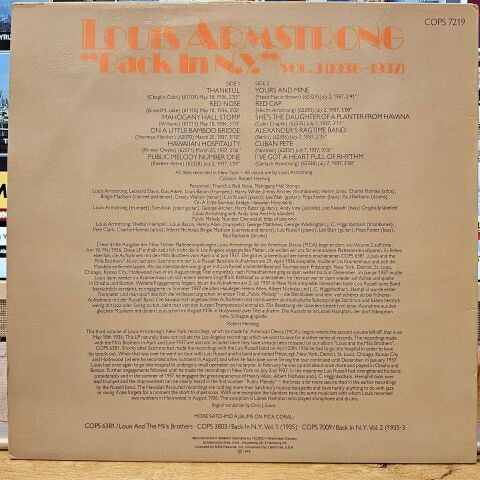 Louis Armstrong – Back In N.Y. Vol.3 (1936-1937) LP PLAK