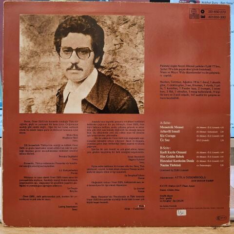 Zülfü Livaneli – Nazım Türküsü LP PLAK