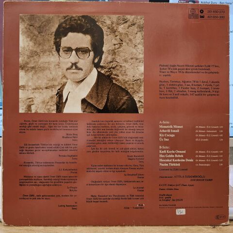 Zülfü Livaneli – Nazım Türküsü LP PLAK