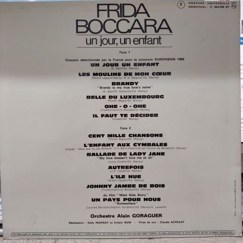 Frida Boccara – Un Jour, Un Enfant LP PLAK