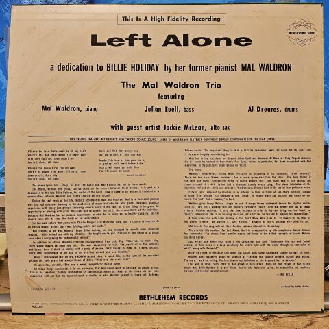 Mal Waldron – Left Alone LP PLAK