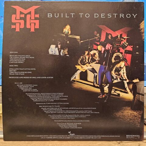 The Michael Schenker Group – Built To Destroy LP PLAK