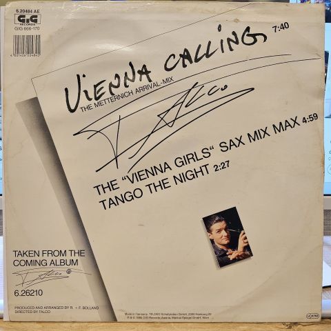 Falco – Vienna Calling (The Metternich Arrival-Mix) LP PLAK