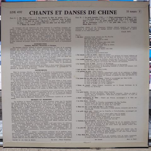 Various – Chants Et Danses De Chine LP PLAK