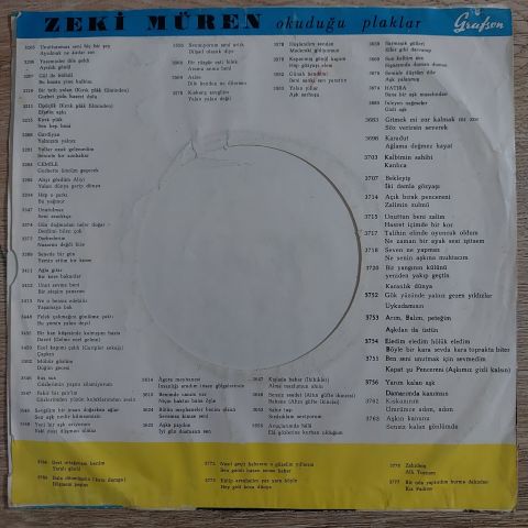 Zeki Müren – Unut Sevme Beni / Bir Ateşim Yanarım 45LİK PLAK