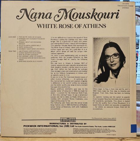 Nana Mouskouri – White Rose Of Athens LP PLAK