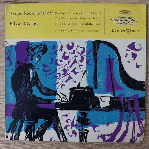 Sergei Rachmaninoff* / Edvard Grieg / Julian Von Karolyi – Prélude Cis-moll Op. 3 Nr. 2 / Prélude G-moll Op. 23 Nr. 5 / Hochzeitstag Auf Troldhaugen 45LİK PLAK