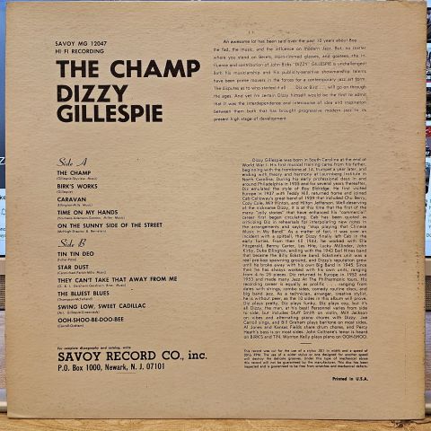 Dizzy Gillespie – The Champ LP PLAK