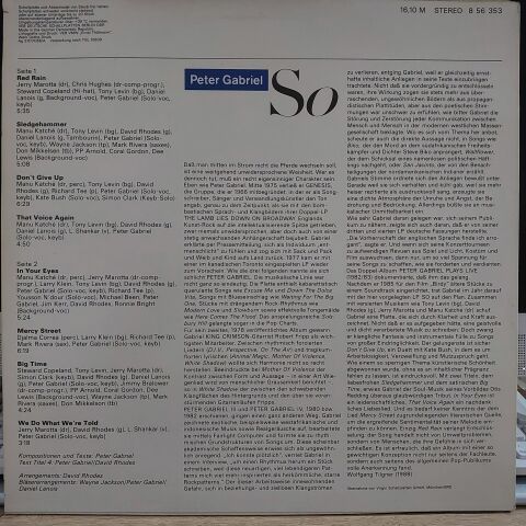 Peter Gabriel – So LP PLAK