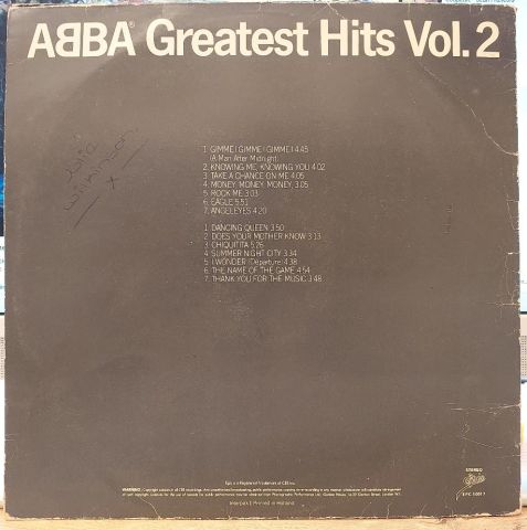 ABBA – Greatest Hits Vol. 2 LP PLAK