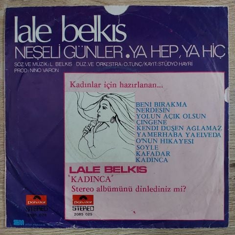 LALE BELKIS - NEŞELİ GÜNLER 45LİK PLAK