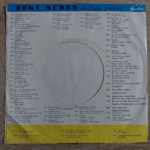 Zeki Müren – Sarmaşık Gülleri 45LİK PLAK