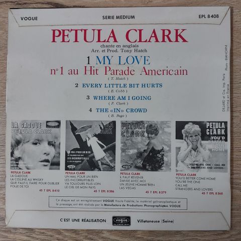 Petula Clark – My Love 45LİK PLAK