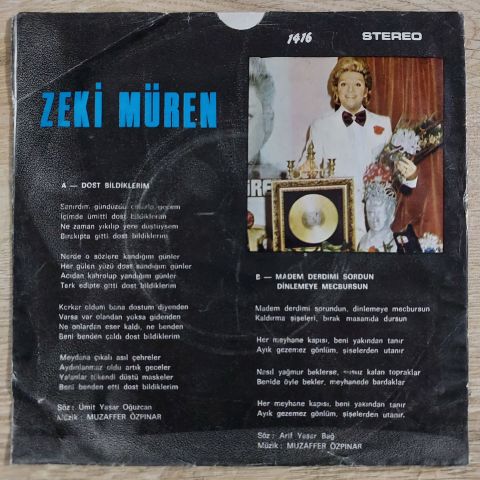 Zeki Müren – Dost Bildiklerim 45LİK PLAK