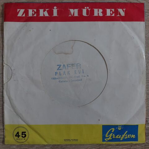 Zeki Müren – Canımın Ta İçisin Sen / Ölüm Allahın Emri 45LİK PLAK