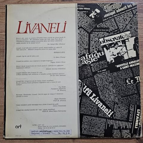 Zülfü Livaneli – Ada LP PLAK