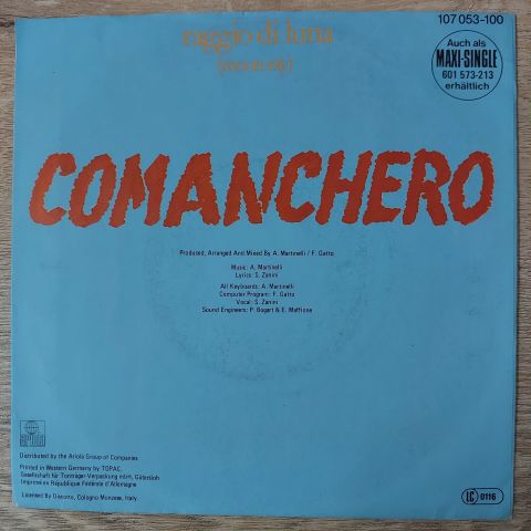 Raggio Di Luna (Moon Ray) – Comanchero 45LİK PLAK