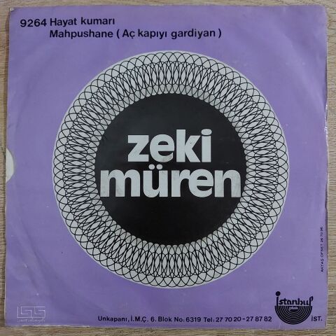 Zeki Müren – Mahpushane / Hayat Kumarı 45LİK PLAK
