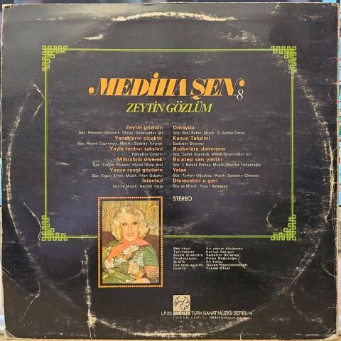 Mediha Şen – Mediha Şen-8 (Zeytin Gözlüm) LP PLAK