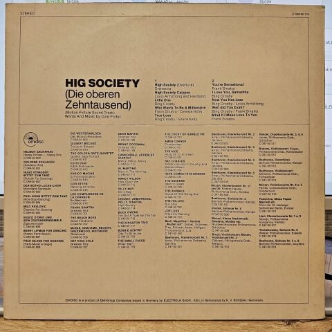 ÇEŞİTLİ SANATÇILAR – High Society (Motion Picture Soundtrack) LP PLAK