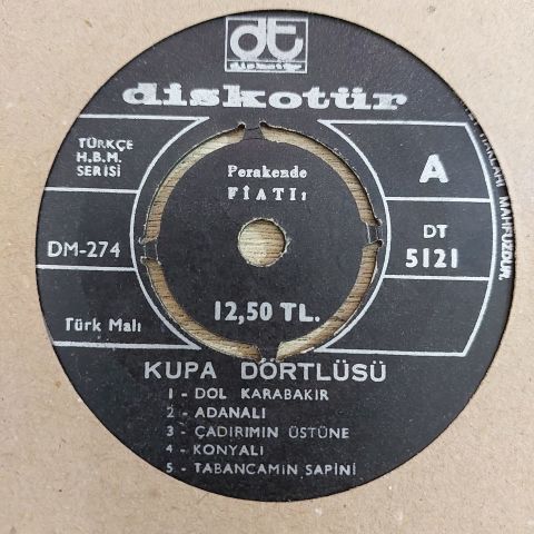 KUP DÖRTLÜSÜ - 10 ŞARKILIK 45LİK PLAK