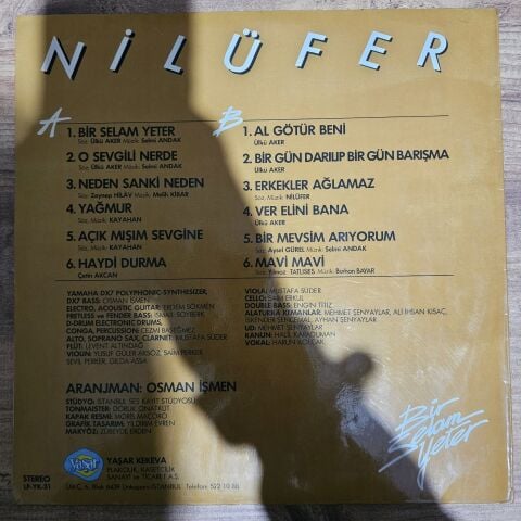 Nilüfer – Bir Selam Yeter LP PLAK