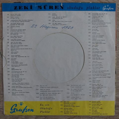 Zeki Müren – O Ağacın Altını  45LİK PLAK