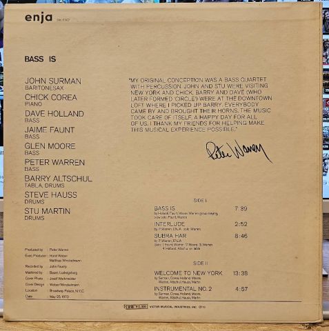 Peter Warren – Bass Is LP PLAK
