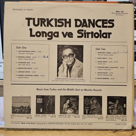 Hüsnü Özkartal – Turkish Dances (Longa Ve Sirtolar) LP PLAK ( TOSUN PAŞA FİLM MÜZİKLERİ )