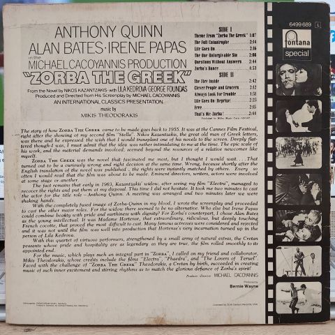 Mikis Theodorakis – Zorba The Greek (Original Soundtrack Album) LP PLAK