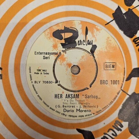 Dario Moreno – Her Akşam Sarhoş 45LİK PLAK