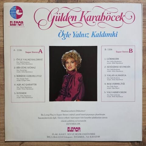 Gülden Karaböcek – Öyle Yalnız Kaldımki LP PLAK (RENKLİ PLAK)