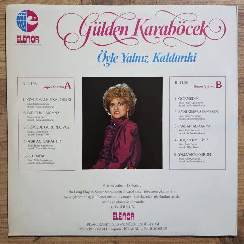 Gülden Karaböcek – Öyle Yalnız Kaldımki LP PLAK (RENKLİ PLAK)