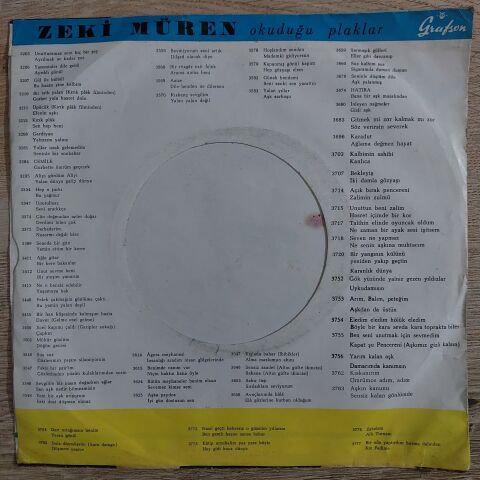 Zeki Müren – İnleyen Nağmeler / Gizli Aşk 45LİK PLAK